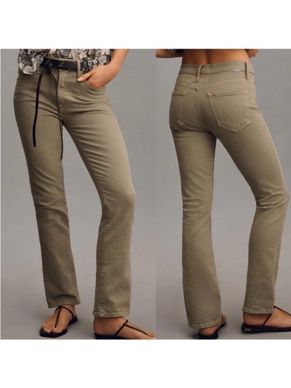 Mother Denim The Insider Hover in the devil may care mermaid green size 25